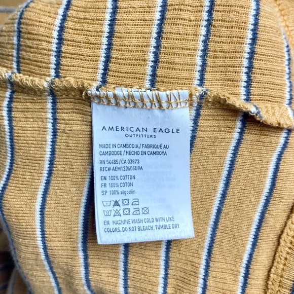 American Eagle Striped Cropped Tee - Picture 5 of 6